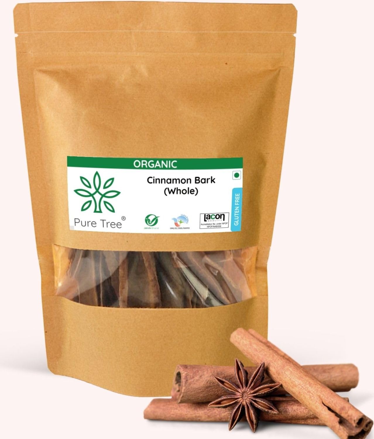 Pure Tree Certified Organic Dalchini Whole | 250 g | Dalchini Cinnamon Stick Organic | Cinnamon Bark | Spices Whole | Garam Masala | Sweet Aroma & Flavour (B09RV65H8R) Amazon Price History, Amazon Price Tracker