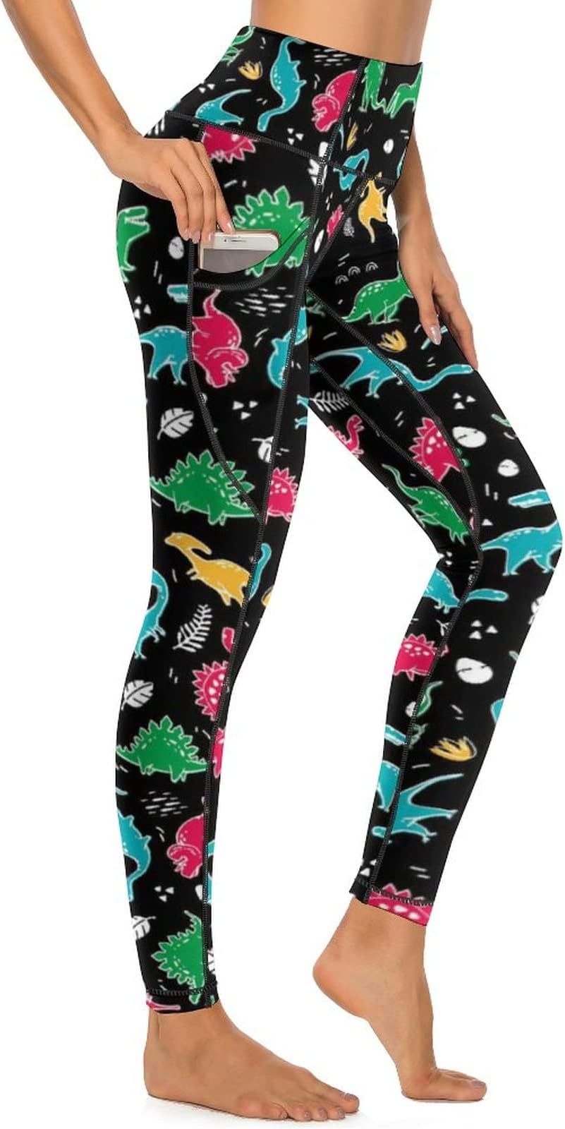 CerburnyHigh Waisted Exercise Yoga Pants with Pockets Workout Leggings for Women Running Pants