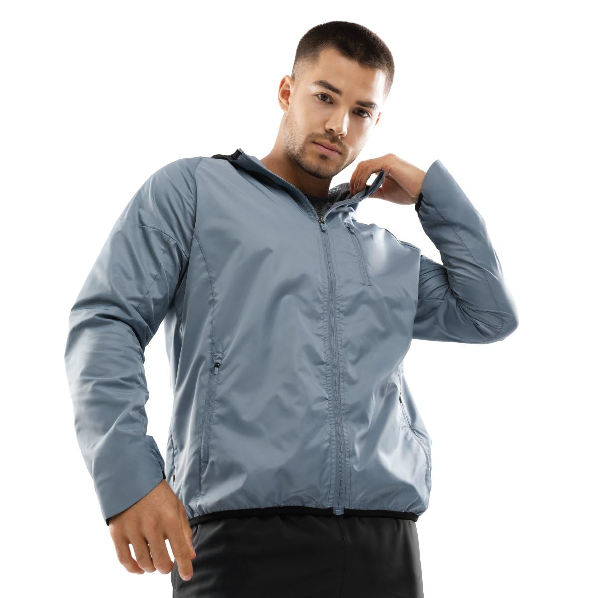 SIROKO Chaqueta cortavientos entrenamiento fitness Evolve Azul