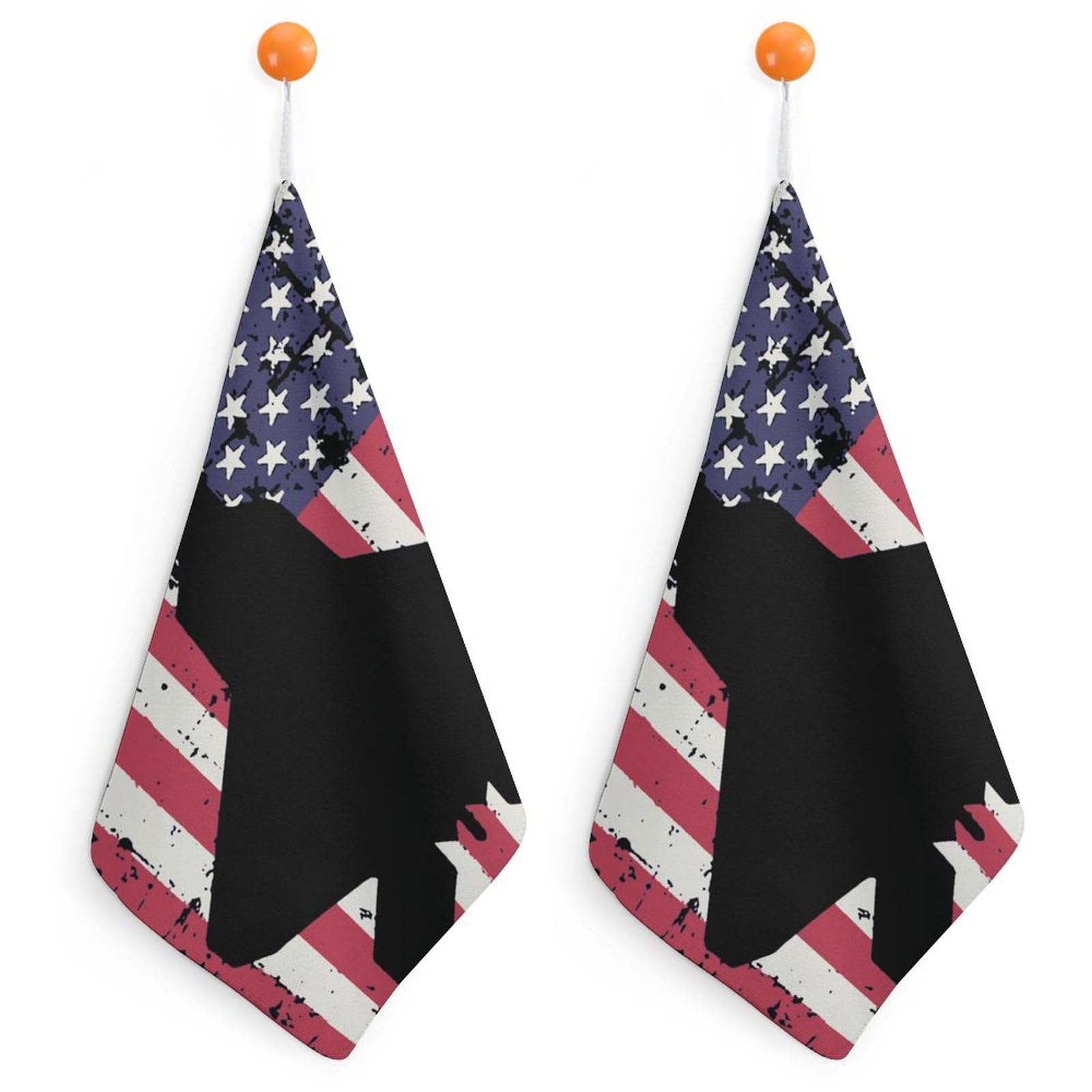 CGSBNGHA Patriotic F-22 Raptor Fighter Jet Americans-flag Hand Towel Hanging Face Towels Cleaning Cloths Handkerchief for Bathroom Kitchen