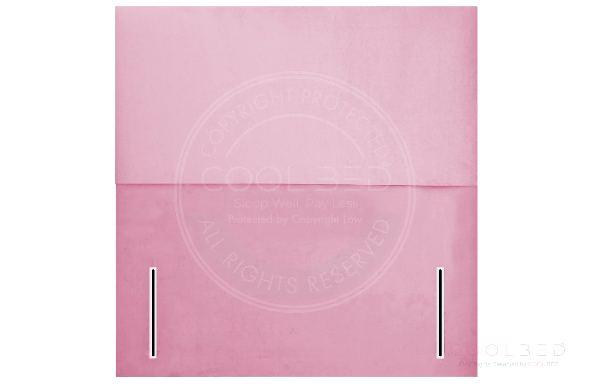 Pink Plush Velvet 54" Floor Standing Plain Headboard For Divan Ottoman Bed 5FT King Size Headboards For Beds Bedroom Furniture (Pink Plush, King-Size - 【5FT】)