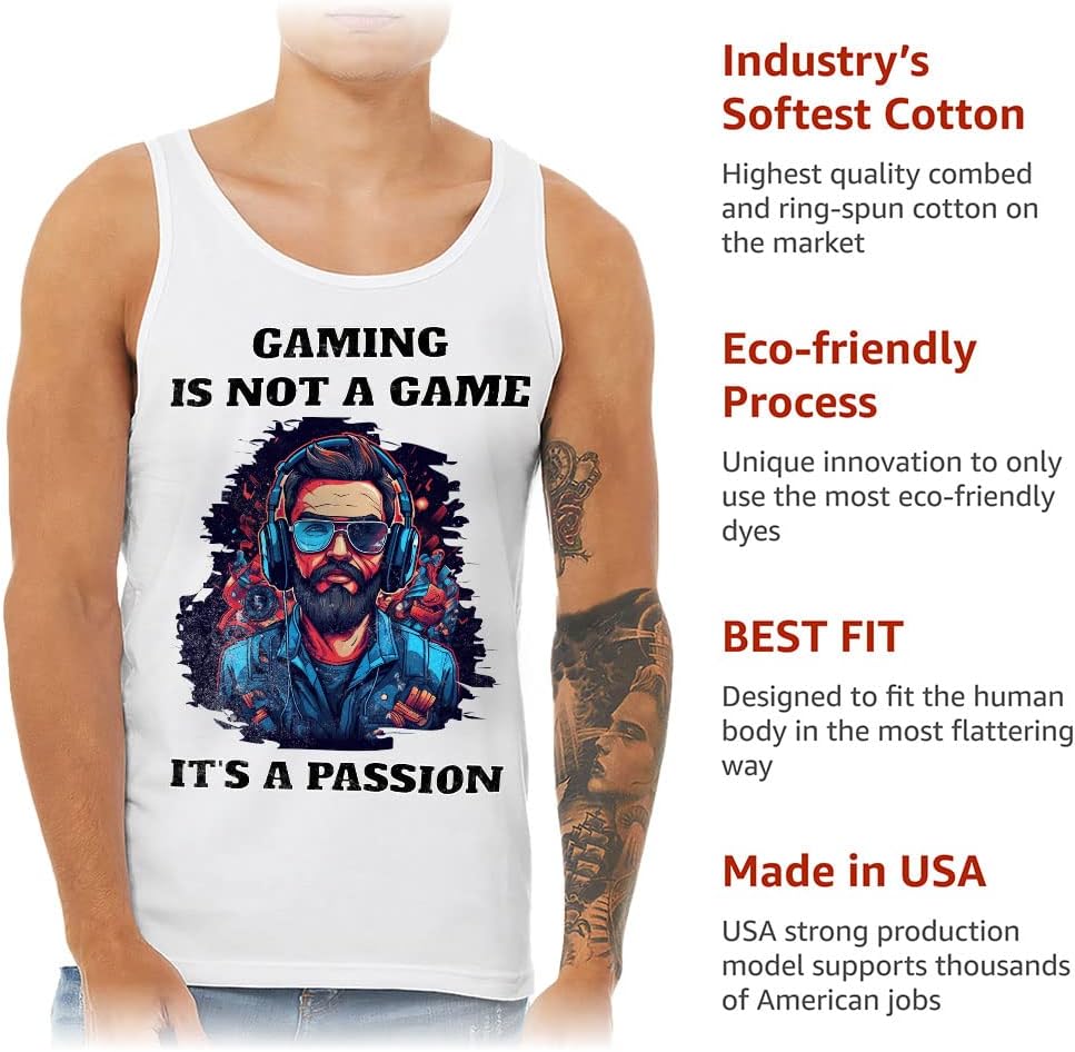 Cool Gaming Tank - Digital Art Workout Tank - Cute Jersey Tank