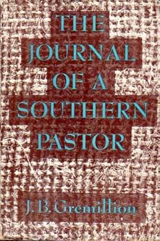Hardcover The journal of a southern pastor, Book