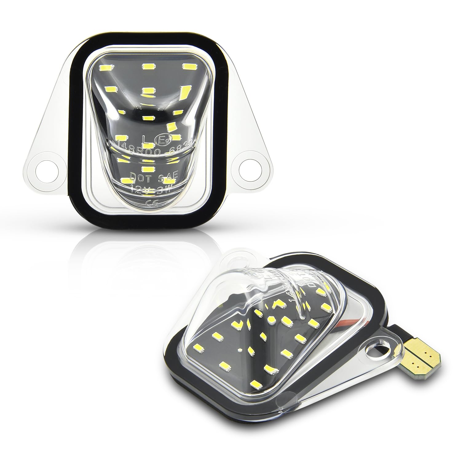 LED License Plate Lights Bright White Tag Lamp Assembly Replacement Compatible with 2007 2008 2009 2010 2011 2012 2013 2014 Chevy Suburban Tahoe GMC Yukon Cadillac Escalade ESV, Pack of 2