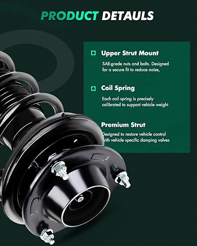 Vista 366 de SCITOO Puntales delanteros completos de resorte para Mercedes-Benz C230 08-09, para Mercedes-Benz C250 10-11, Mercedes-Benz C300 08-11