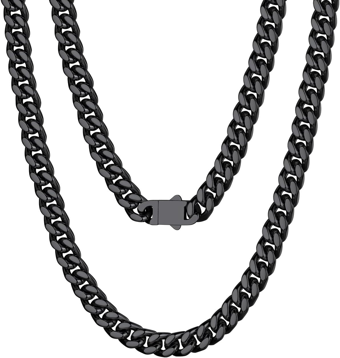 Stainless Steel Link Chain Necklace for Men Women 5/7/9/12mm Wide Chunky Cuban Curb Chains Hip Hop Jewelry(with Gift Box)