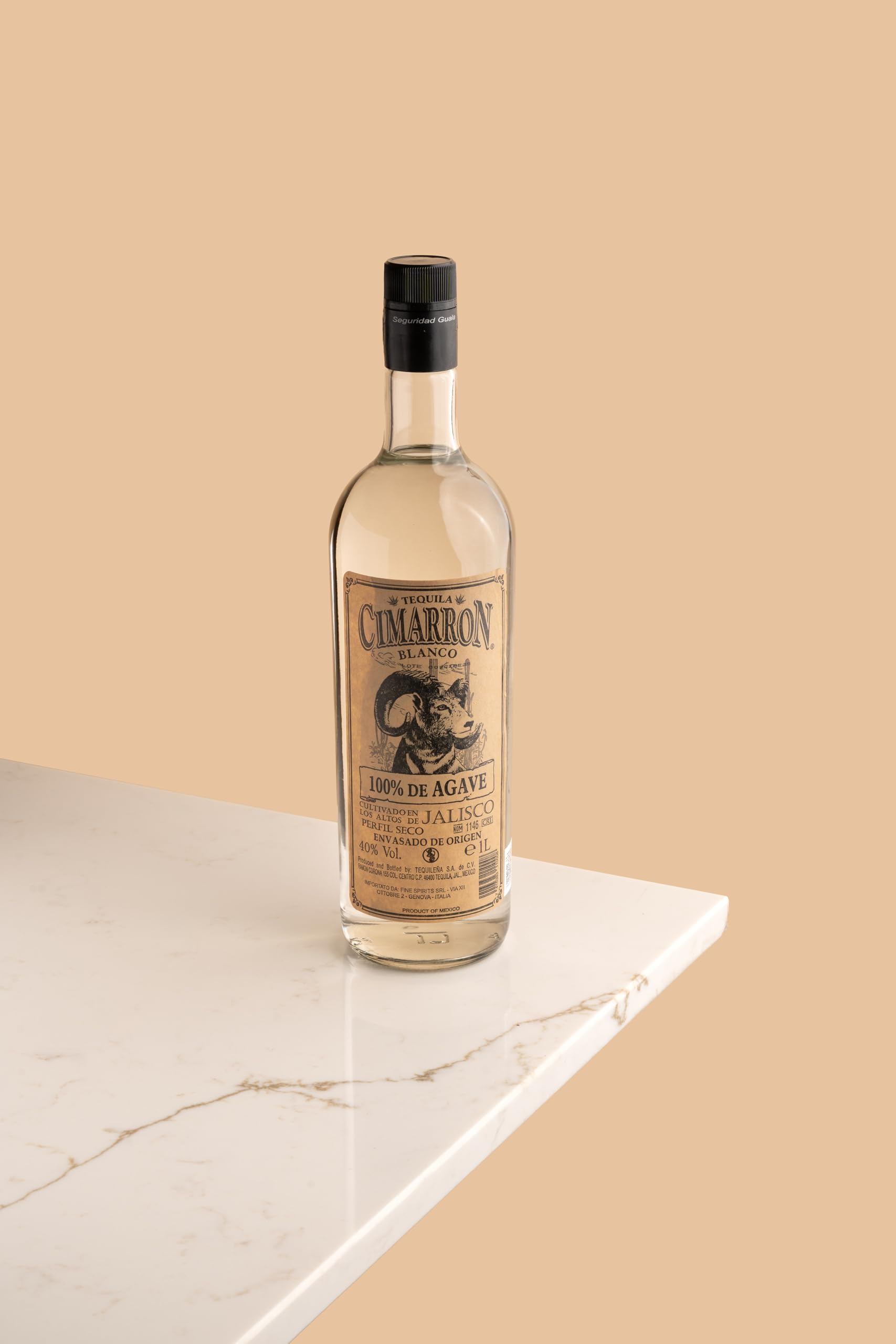 Cimarron Blanco - Tequila Morbida ed Elegante, 40% Bottiglia da 1000ml