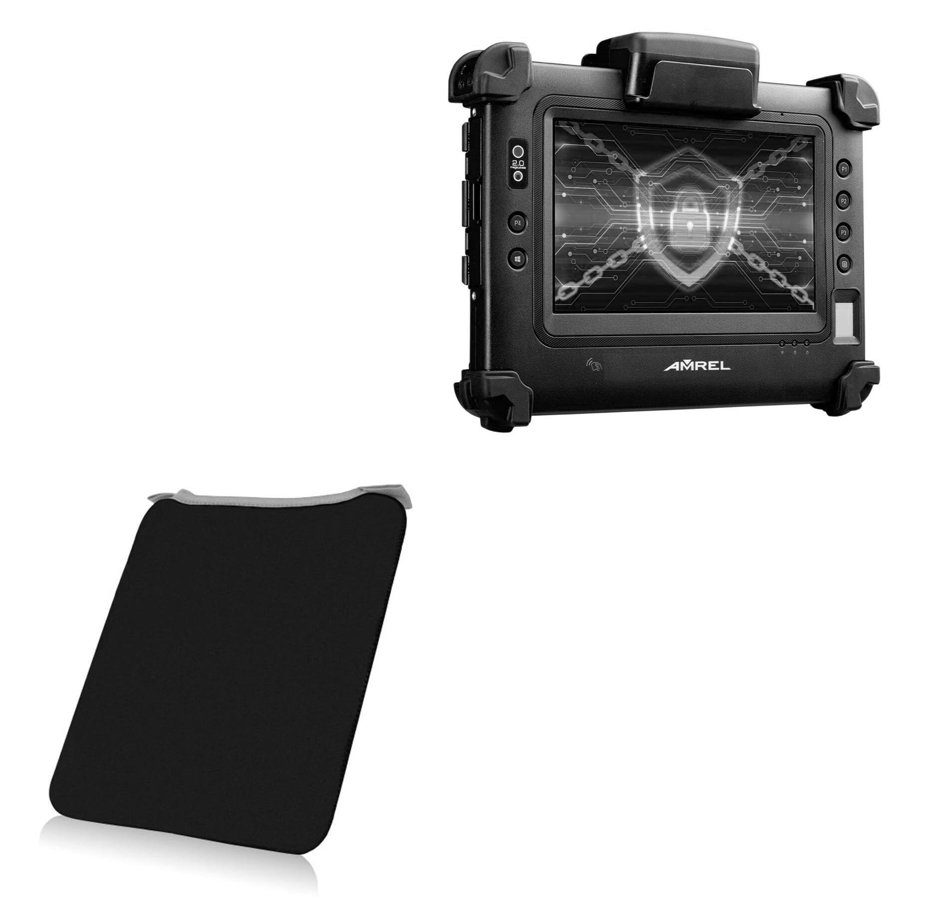 BoxWave Case Compatible with Amrel Bioptix PM3B - SlipSuit, Soft Slim Neoprene Pouch Protective Case Cover - Jet Black