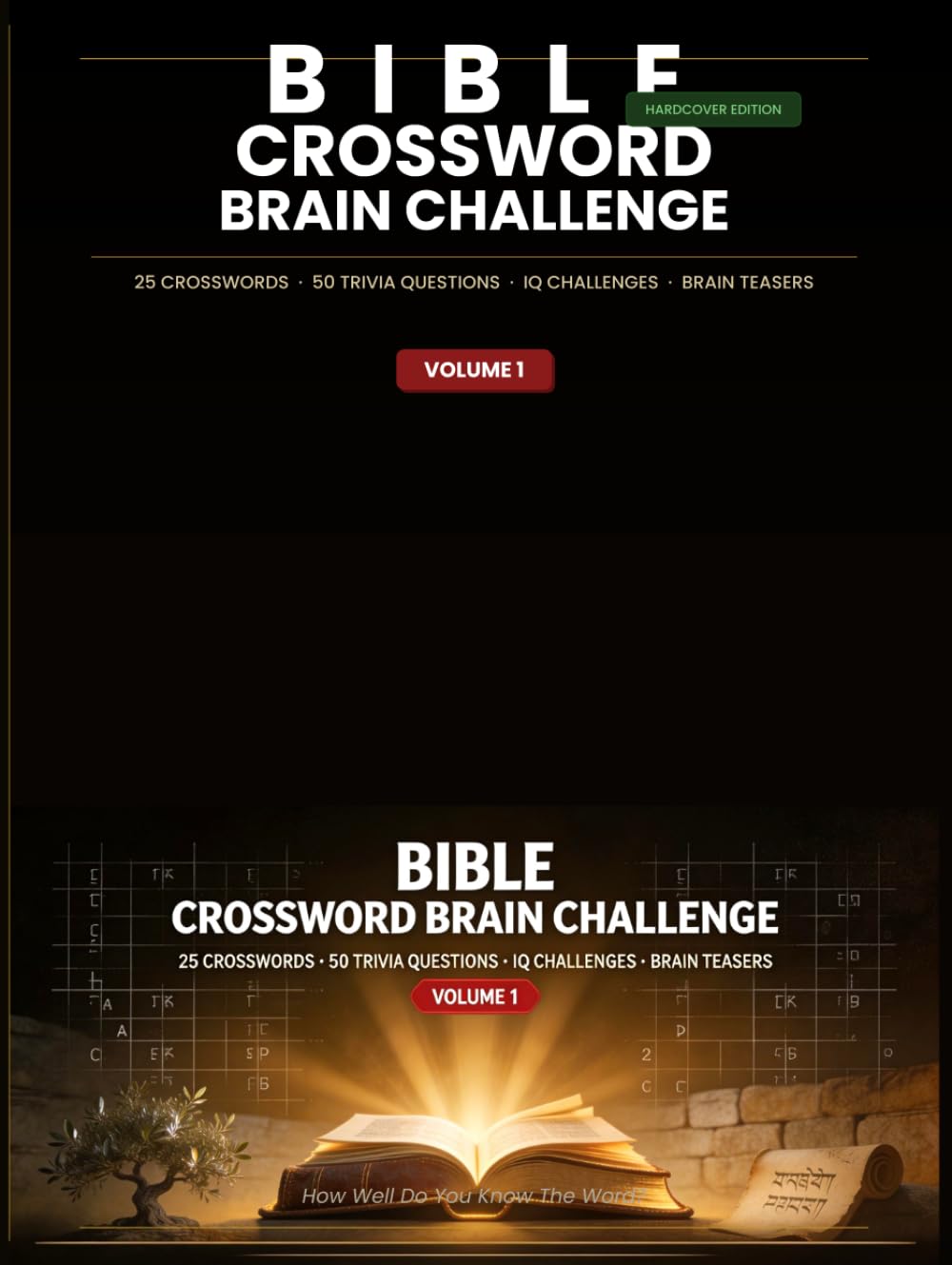 Crossword Brain Challenge: 25 Crosswords | 50 Trivia Questions | IQ Questions | Brain Teasers (The Scripture Challenge Series)