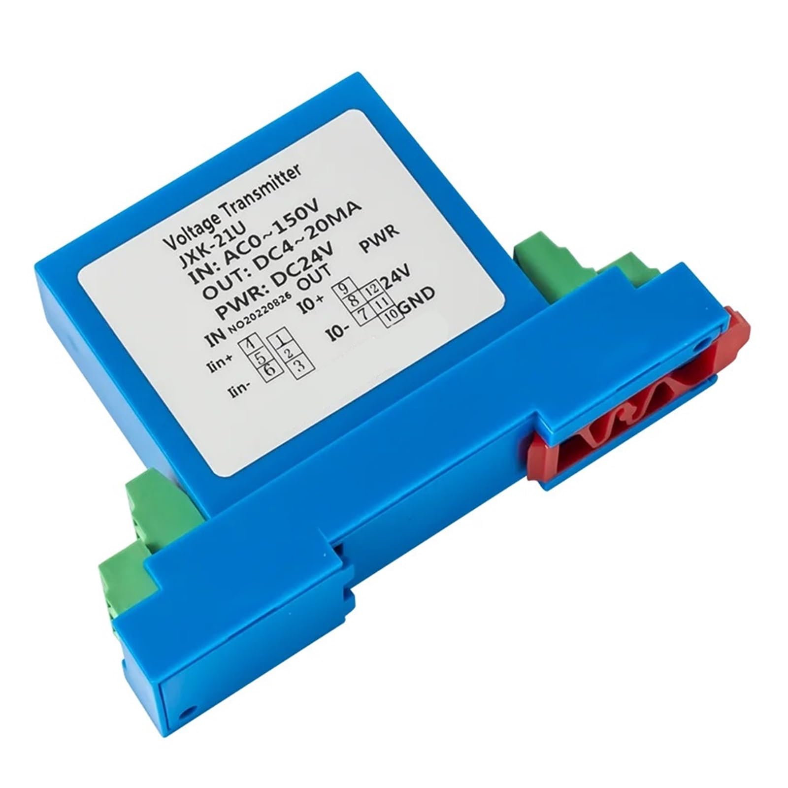 VDOQTLJT DC24v DC Voltage Transmitter DC0-24mV-1500V Input 4-20mA 0-5V 10V RS485 Output Signal Isolation Converter Sensor(4-20ma Output,DC 0-200V)