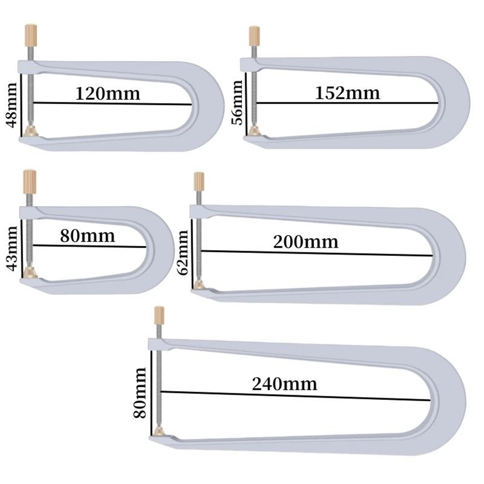 Akcesoria Do Skrzypiec Profesjonalne Zaciski Do Gitary Basowej Do Skrzypiec Aluminiowe Do Montażu I Naprawy Narzędzi Zaciskowych Square Fix(1 set 5pcs)
