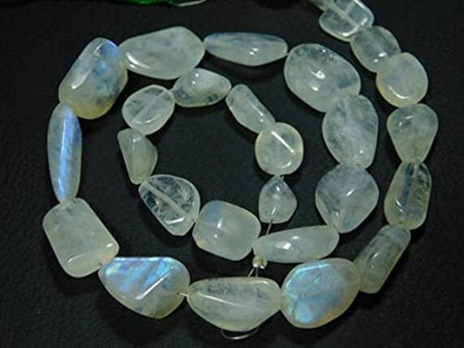 Rainbow Moonstone Smooth Big Nuggets perles en pierre de lune pour création de collier