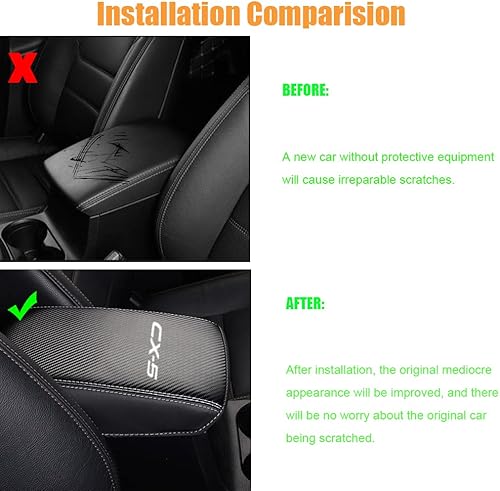 Miniatura 7 de BOYOUS Funda impermeable para reposabrazos de automóvil, resistente a los arañazos, protección completa, protector de reposabrazos de cuero para