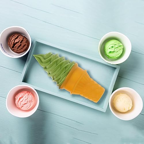 Miniatura 7 de Angoily 4 piezas de helado simulado postre mostrando accesorios de comida falsa para el hogar gabinete de cocina escaparate decoración simulado