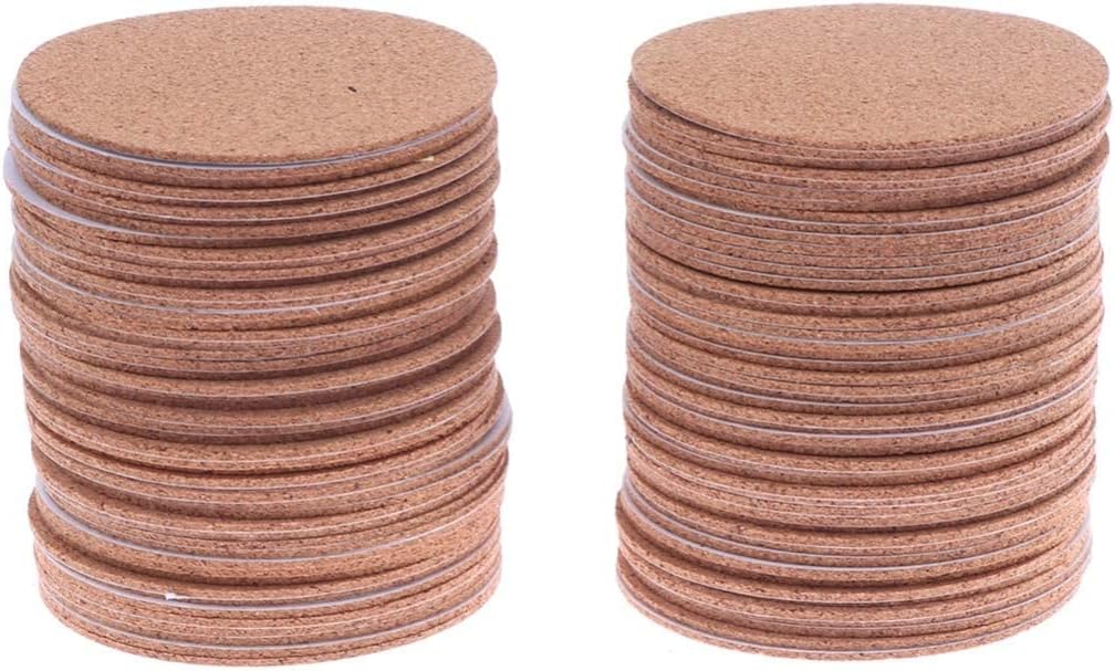 20 Pieces 5 mm Thick Wooden Cork Coasters Absorbent Square Cork Drink