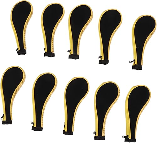 Miniatura 7 de Fundas para cabezas de palos de golf, 10 unidades, con estampado de números, de neopreno, con cremallera, protectores de golf para la mayoría de