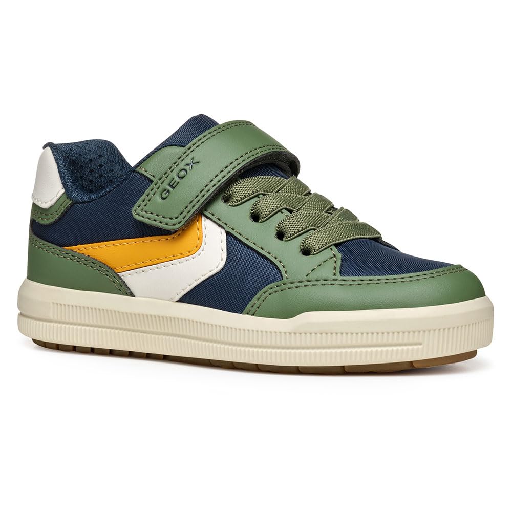 Geox J Arzach BOY A Sneaker, Blue/Green, 11.5 UK Child