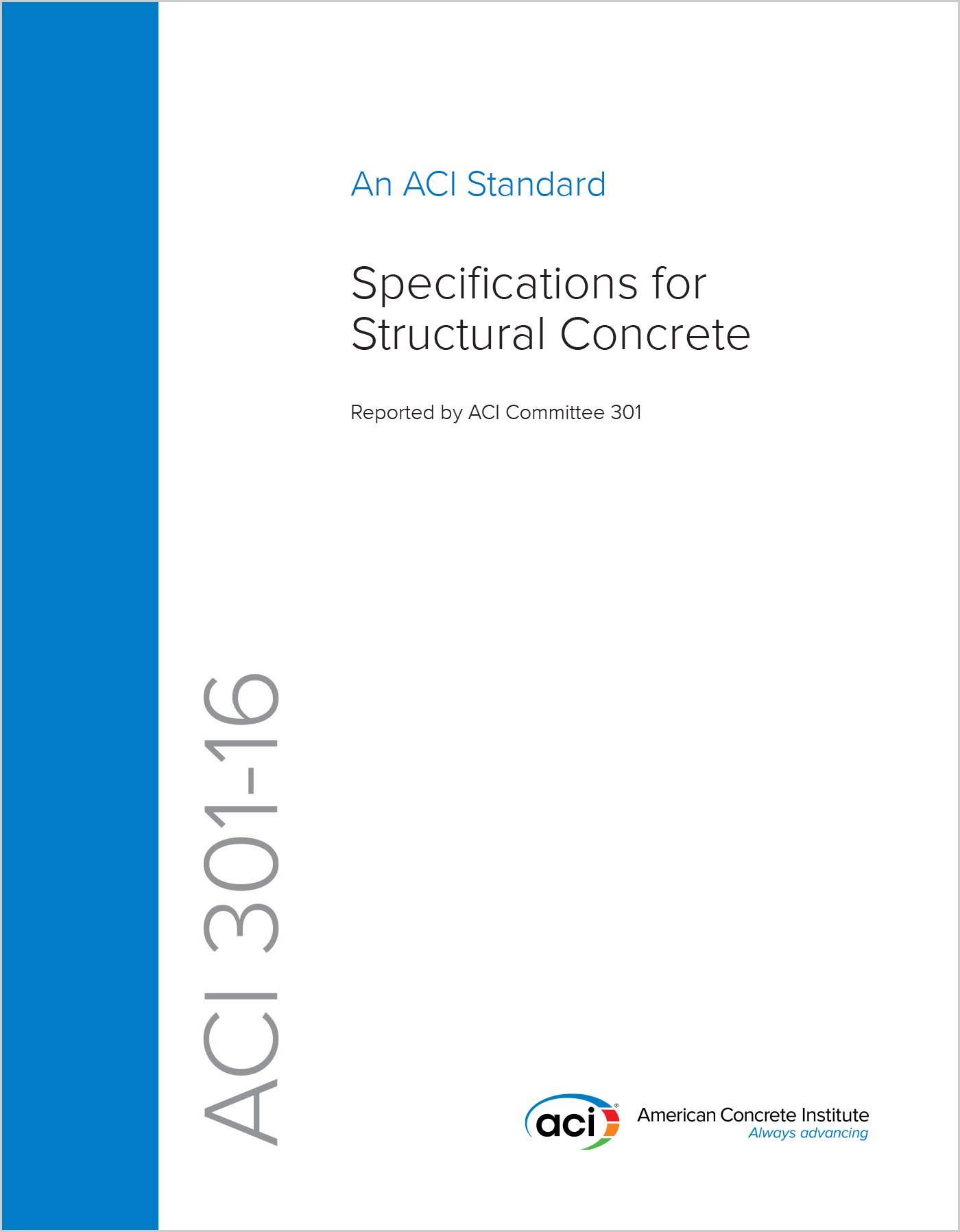 ACI 301-16 Specifications for Structural Concrete l'excellence technique du génie civil