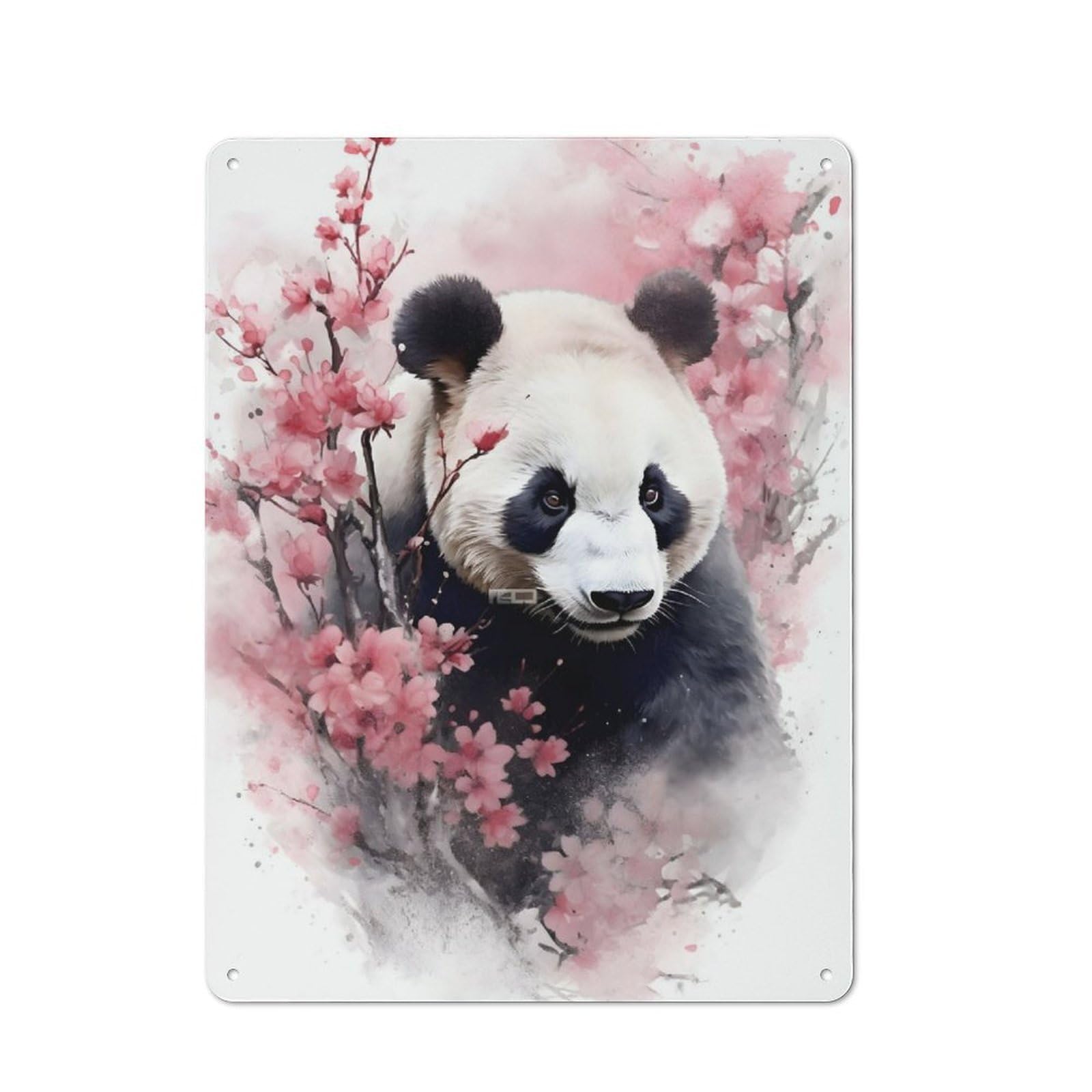 Garden Style Panda Tin Sign 40x30cm, Porch Wall Decor for Patio Bar, Workshop, Shed Or Kitchen