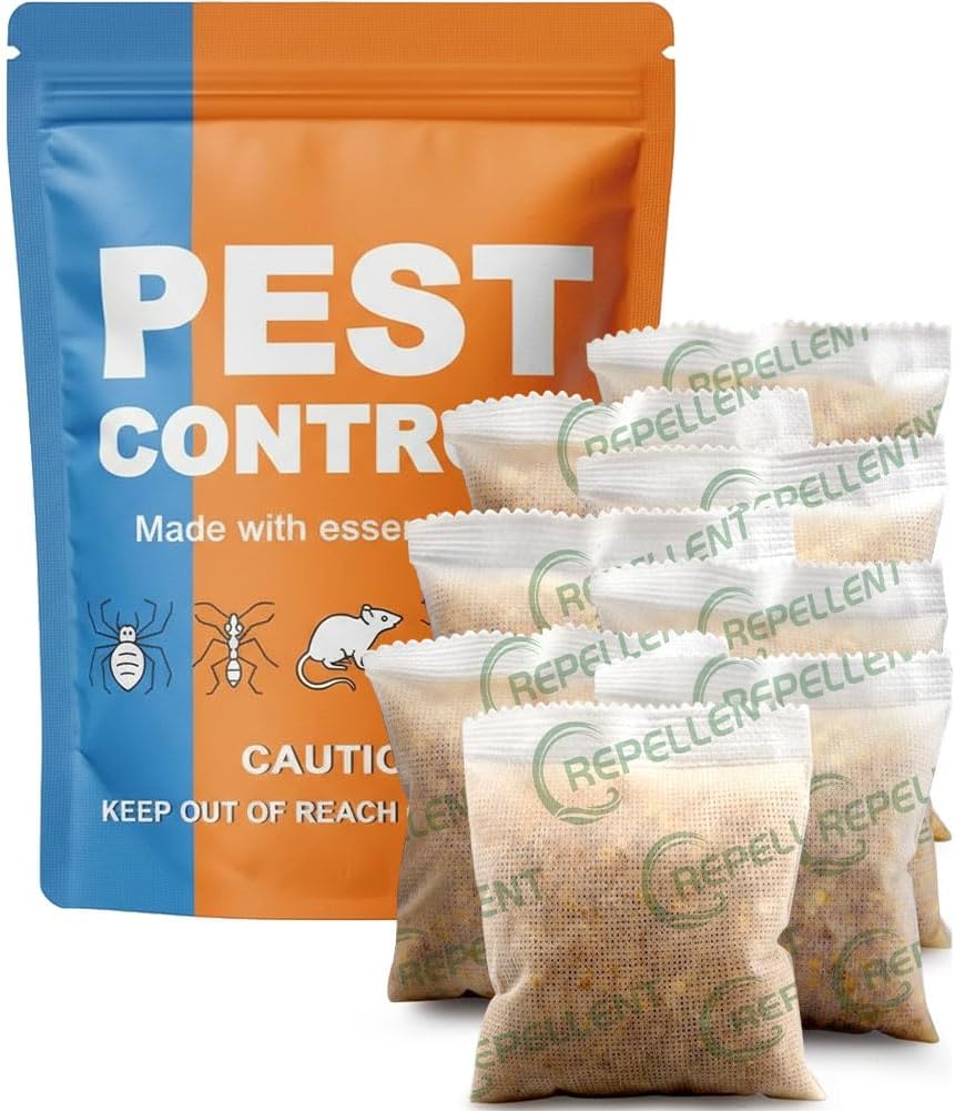 Pest Control, Mouse Repellent Indoor, Rodent Repellent Indoor/Outdoor, Mice Repellent Indoors, Natural Rat Repellent for House, Keep Mice, Roach, Ant and Spider Away from Home, Mouse Deterrents- 8P