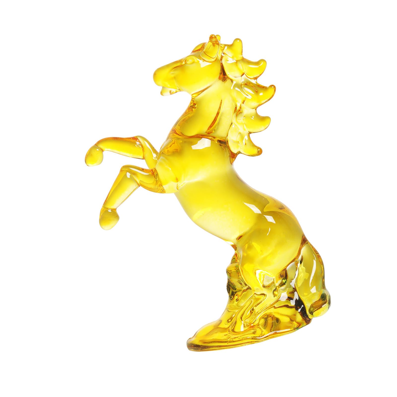 Piceioep Crystal Horse Figurines Hand-Carved Horse Statues Feng Shui Ornament Collectible Figurines for Home Decorations Crystal