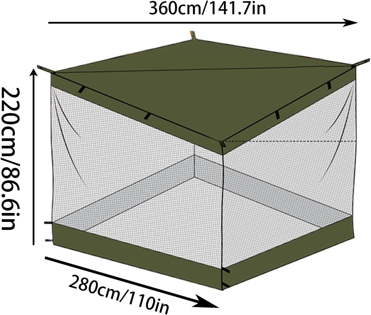Canopy Tent - 設置不要 虫よけネット付きシェルター | キャノピー対応 インインナーーテント スクリーンンハウス -