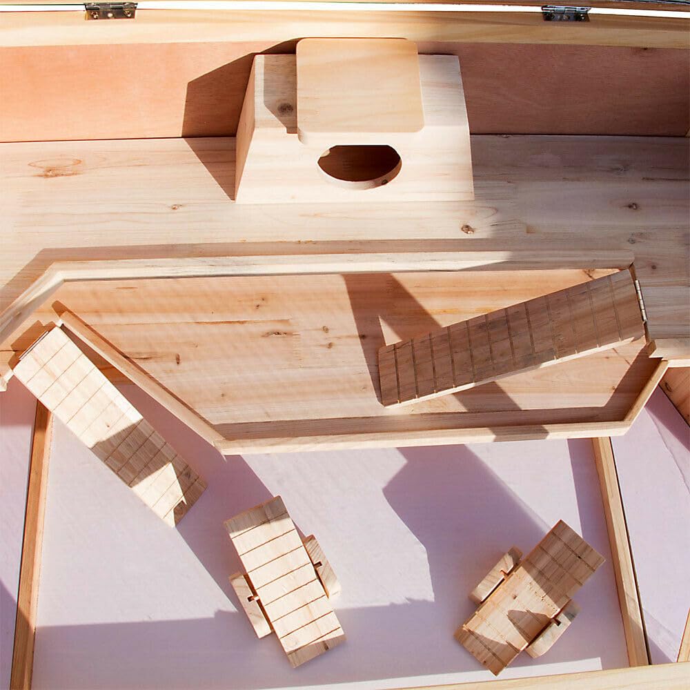 Großer Käfig für Hamster, kleine Nagetiere, Mäuse, Ratten, Scheune, Holz, 16_0002557