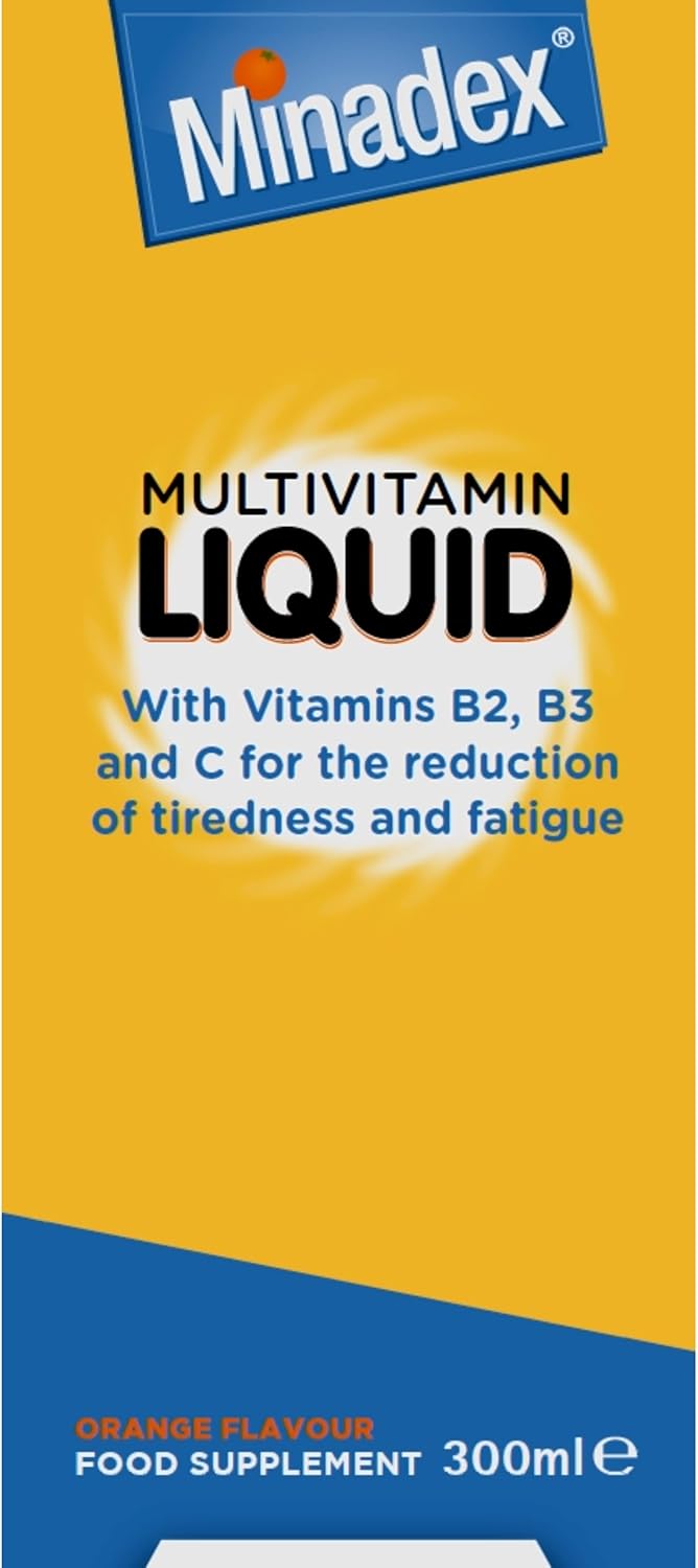 Minadex Multivitamin Liquid for Adults & Kids (Delicious Orange Flavour