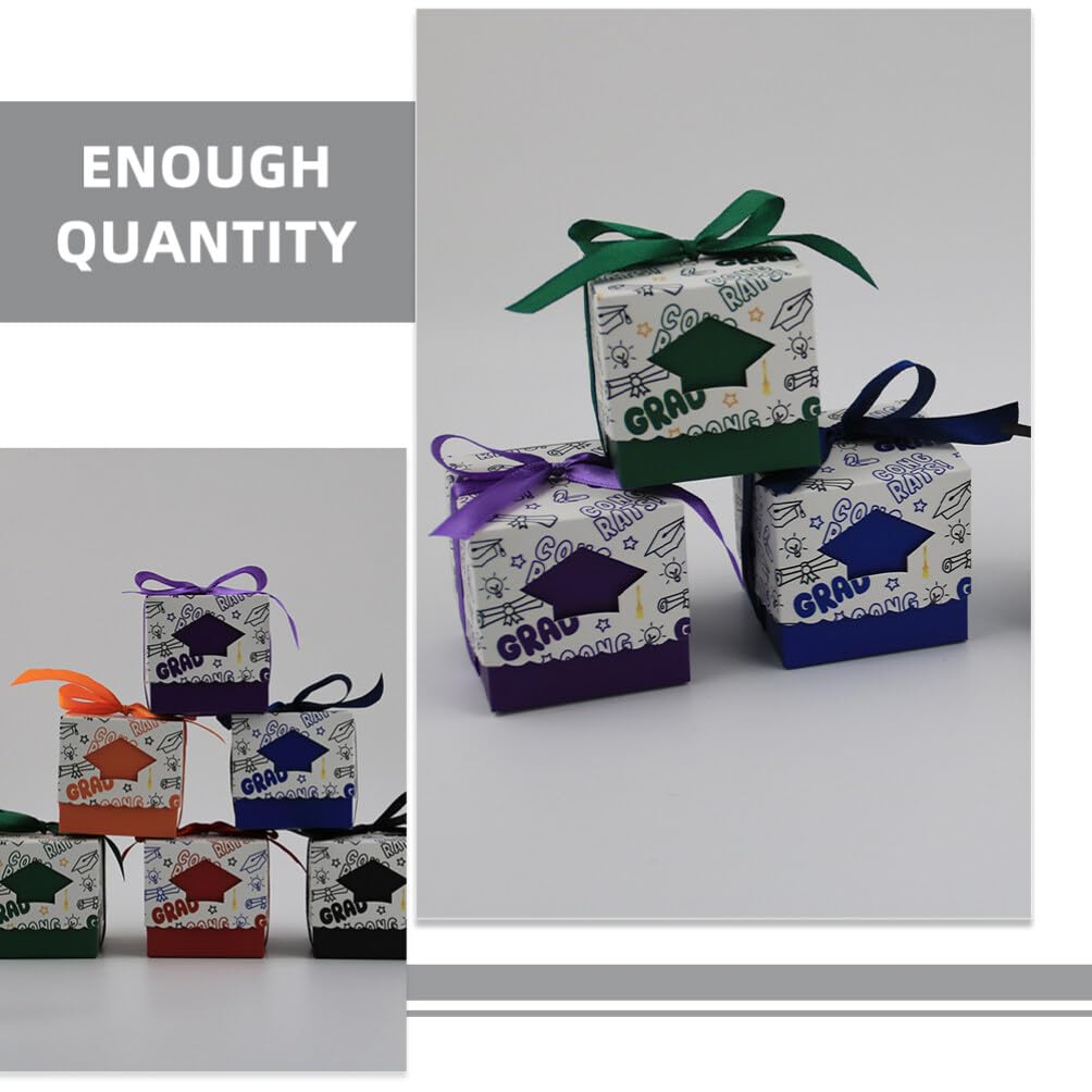 PRETYZOOM 50stücke Teiliges Abschluss Candy Boxen Kleine Süßigkeitenboxen Für Abschlussfeier Robuste Und Langlebige Geschenkverpackungen Für Festliche Anlässe Leicht Und Einfach Zu