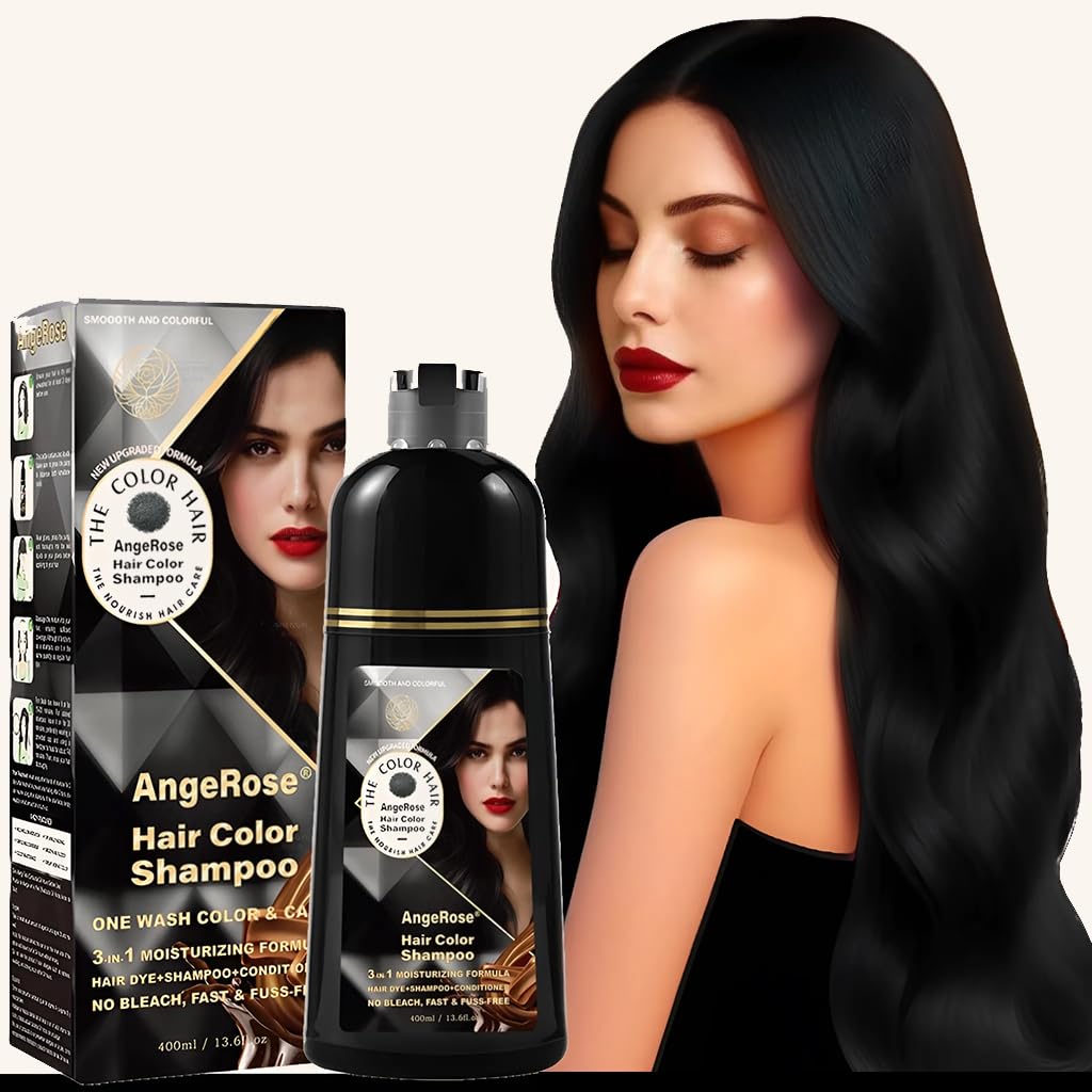 Amazon.com : AngeRose Hair Dye Shampoo 3 in 1, Instant Herb