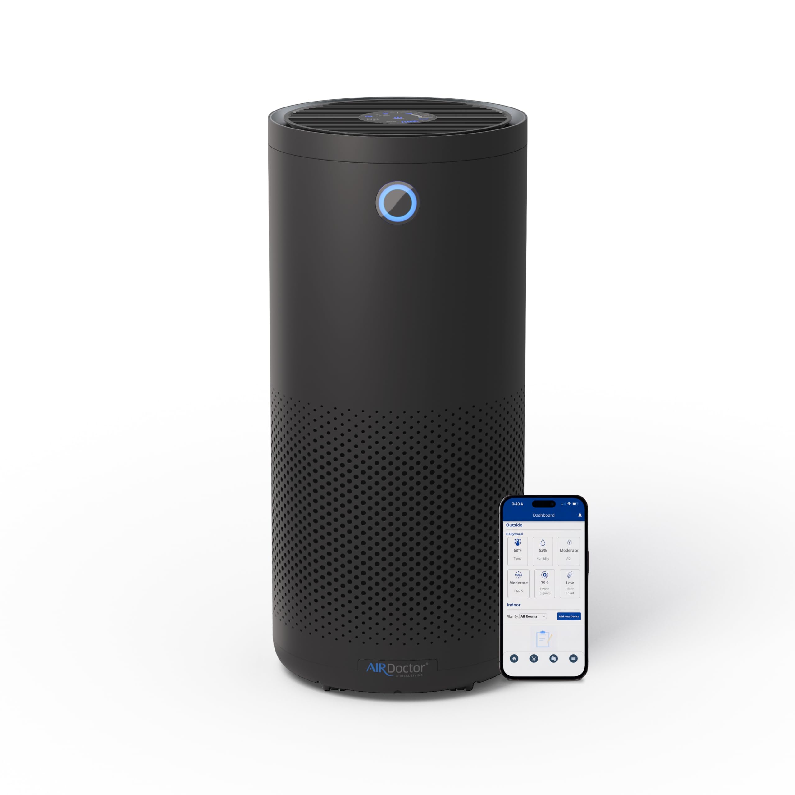 AIRDOCTOR Purificador de aire inteligente AD4000. Perfecto para habitaciones grandes, hogar de hasta 2.776 pies cuadrados. Elimina alérgenos, humo, polvo, moho, pelo de mascotas, olores, polen