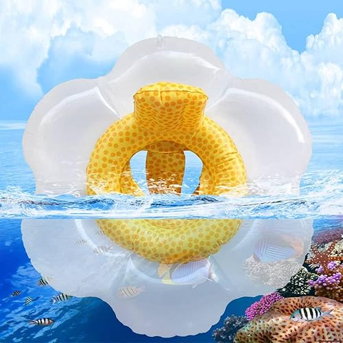 Miniatura 10 de Umbresen Flotador de natación para bebé, anillo de natación inflable lindo flotadores con asiento y asa, flotadores de piscina, juguetes divertidos