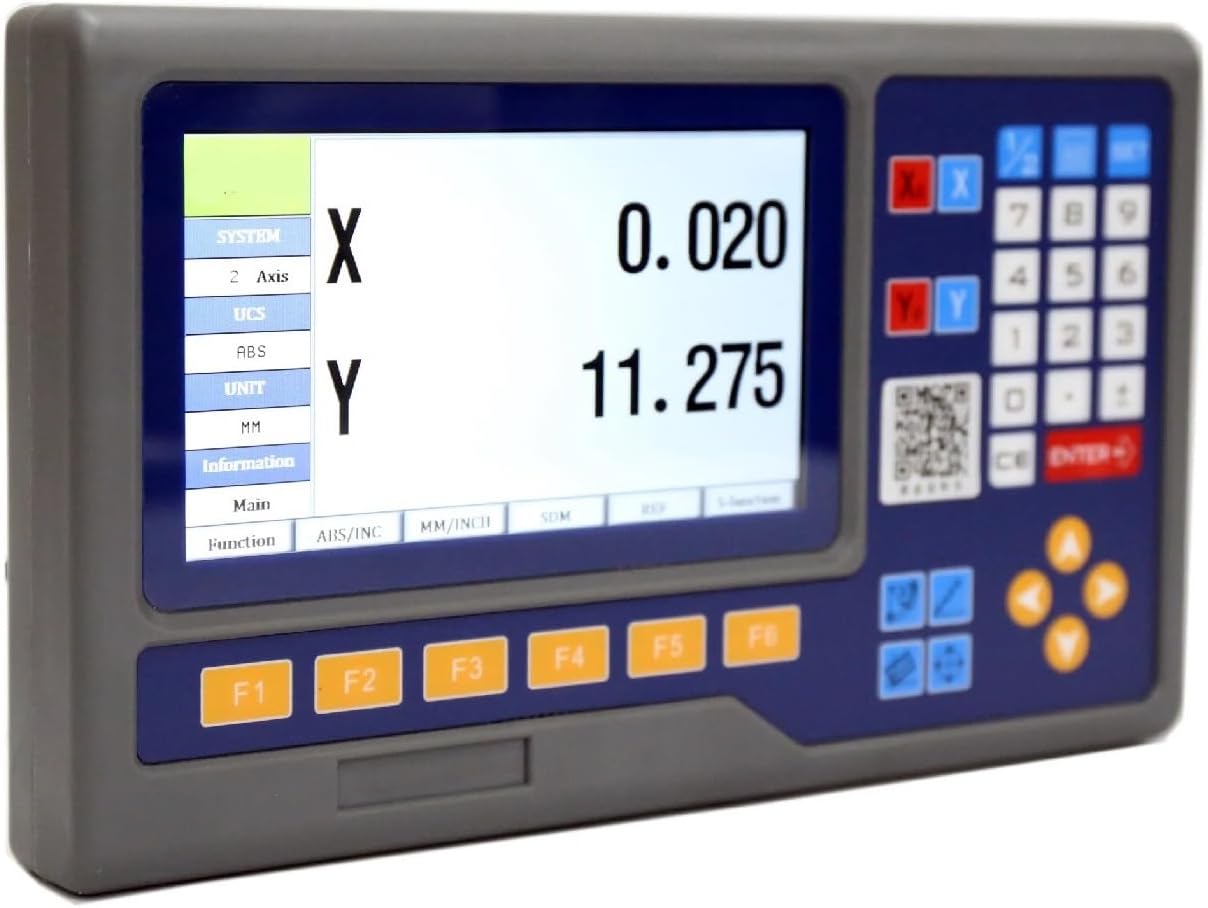 CNC Mill, 2/3 Axis LCD DRO Digital Readout Display Counter For Milling Lathe Turning Machines with Accessories(2 axis DRO)