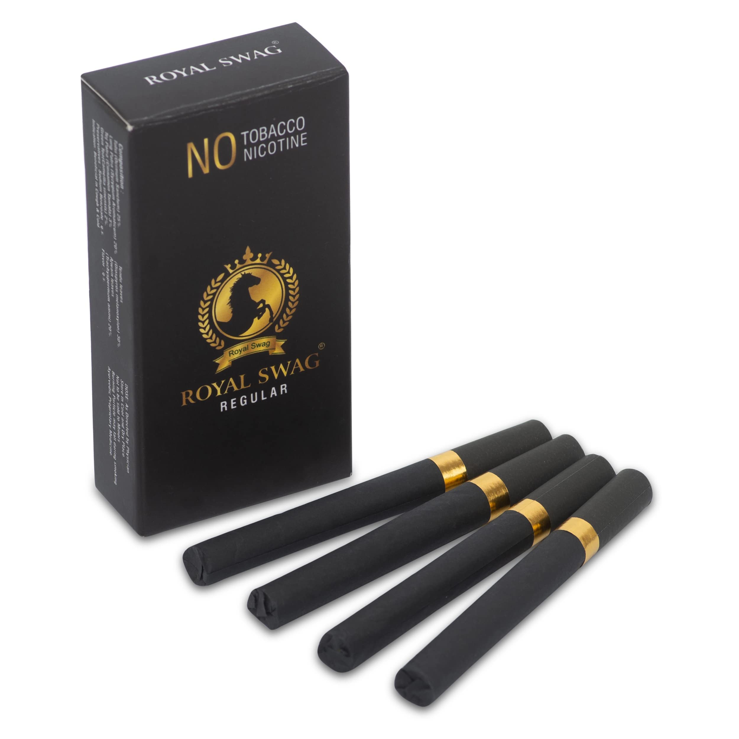 ROYAL SWAG Ayurvedic & Herbal Cigarette for Smoking Cessation, 100% Tobacco  Free, Nicotine Free, Regular, Mint Flavour, 10 Sticks : Amazon.ca: Health &  Personal Care