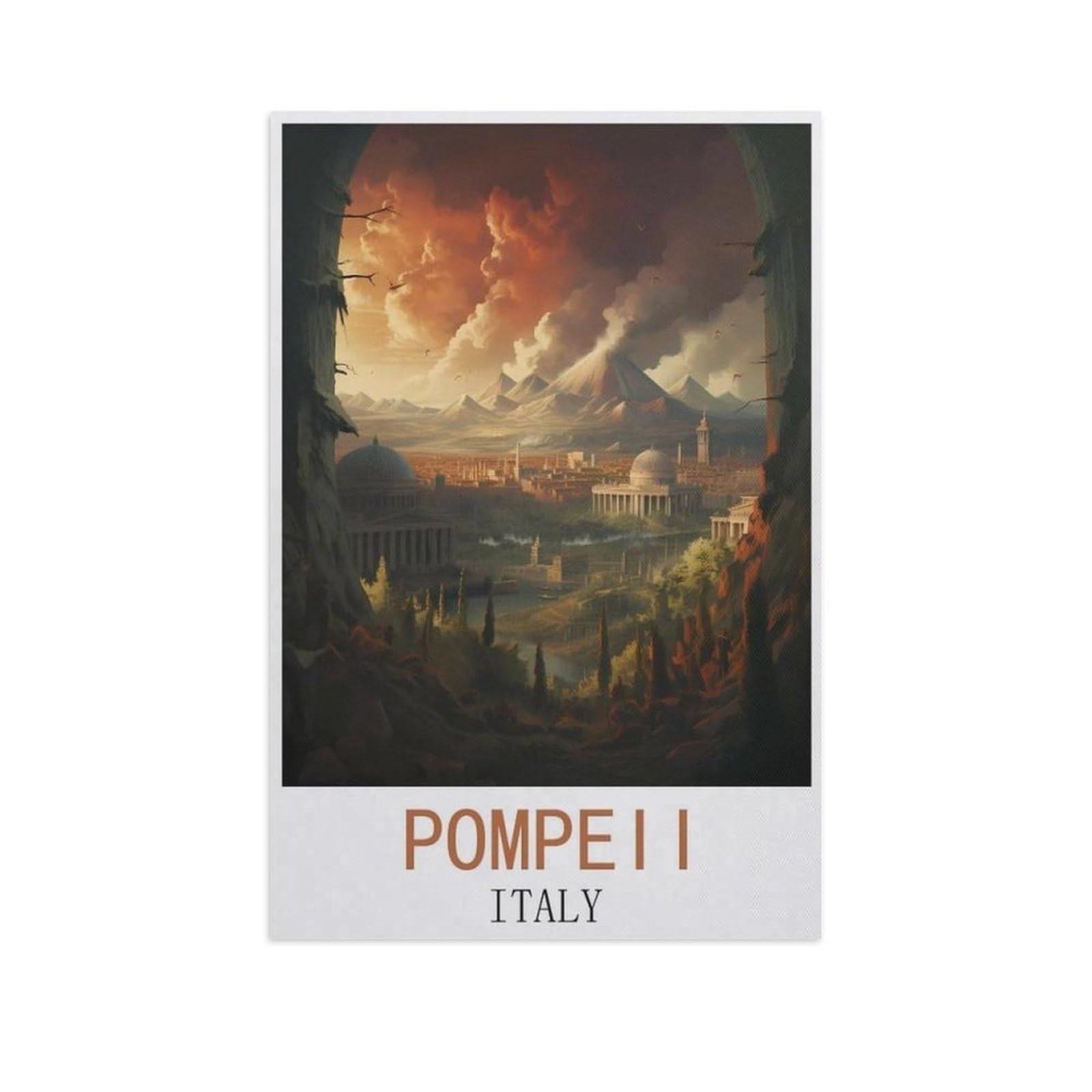 Jigsaw Puzzle 1000 Pieces for Adults，Pompeii Italy，Large Puzzle Game Artwork for Adults Teens, Family Decorations, Unique Puzzle Gift（26x38cm）-FO23