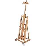 Creative Mark Mirage All Media Wood Studio Easel, Natural Finish, Artist Easel, Adjustable Angle, Solid Elmwood, 83