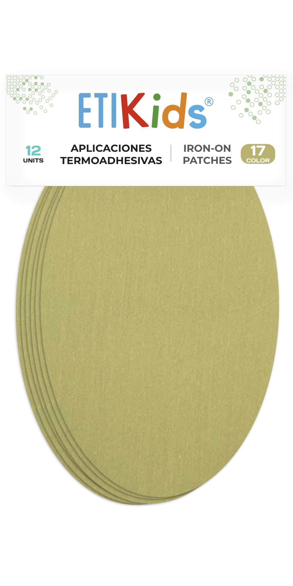 12 Dark Beige Iron-On Fabric Repair Patches โ Knee & Elbow Patches for Clothes, Trousers, Jackets, Sweaters & Shirts, 16 x 10 cm