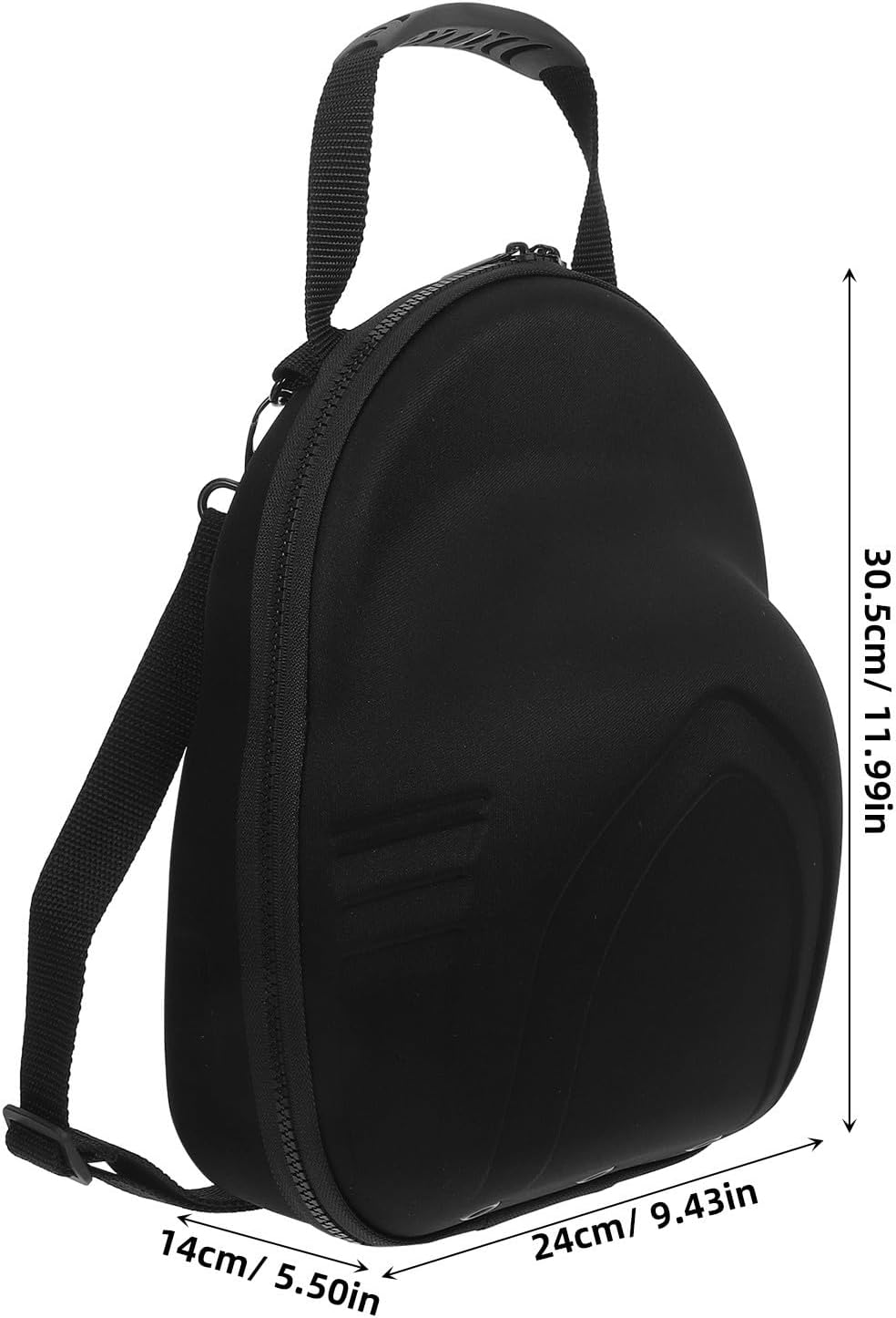 Baseball Cap Box Travel Organizer with Shoulder Strap Eva Black