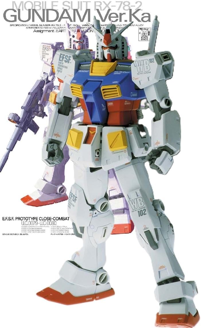 [MG] RX-78-2 Gun.Dam Ver.Ka 1/100 Scale Color-Coded Plastic Model
