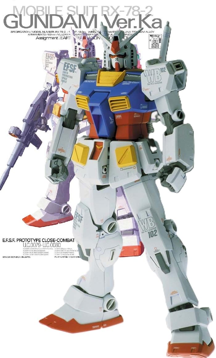 [MG] RX-78-2 Gun.Dam Ver.Ka 1/100 Scale Color-Coded Plastic Model