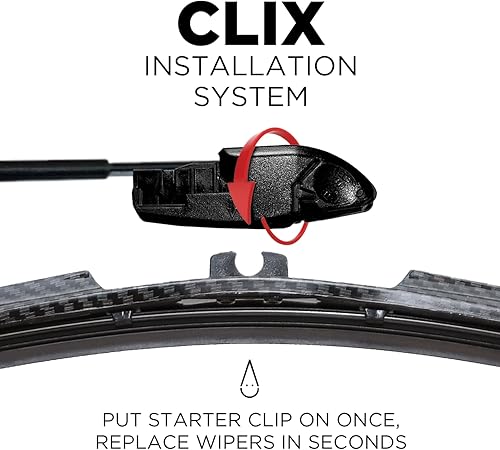 Miniatura 3 de Clix Wipers, Jeep Gladiator - Juego completo de 2 limpiaparabrisas delantero, incluye 2 clips de conector rápido para una fácil instalación (carbono