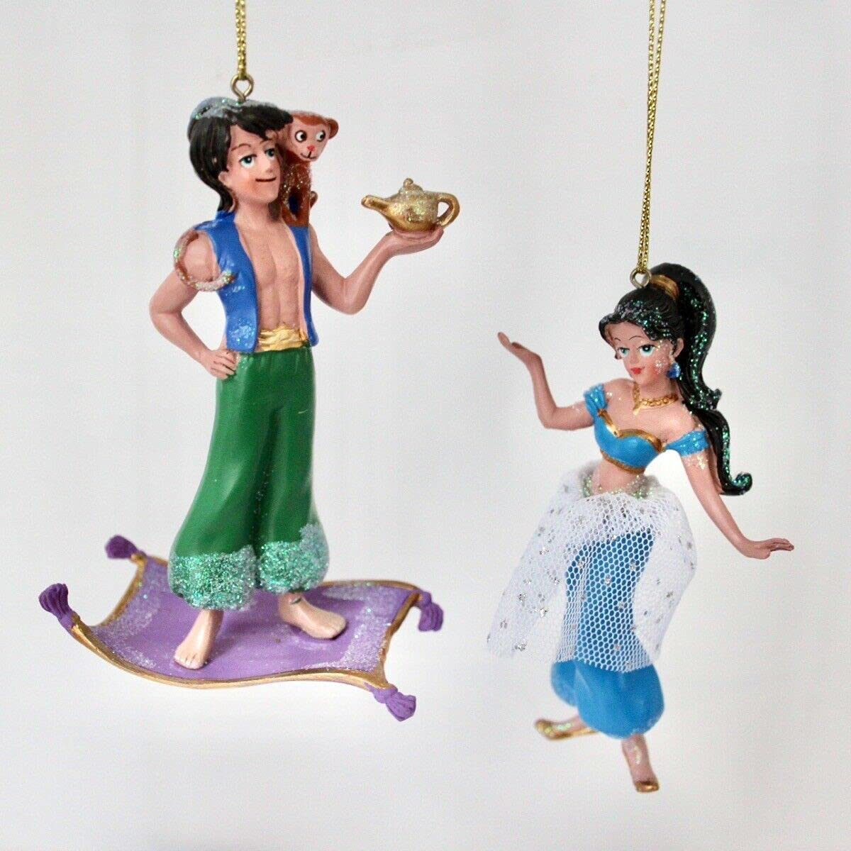 Gisela Graham Blue, Purple Aladdin And Jasmine Hanging Decorations