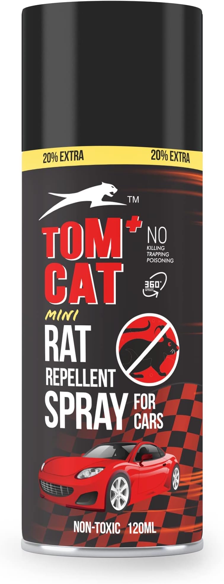 Tom Cat No Entry Rat Repellent/Repel Spray for Car| Rat Protection Protect Wires in Car, Bus, Truck & Bike | Non Toxic | Only Repels | Rodent Spray| Anti Rat|100ML Tom Cat Rat Repellent | Pack of 1 - FORMULATION 6X