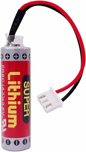 Miniatura 2 de 2 piezas ER6C AA 3.6V 1800mAh PLC batería con enchufe para Mitsubishi FX F2-40BL PLC batería