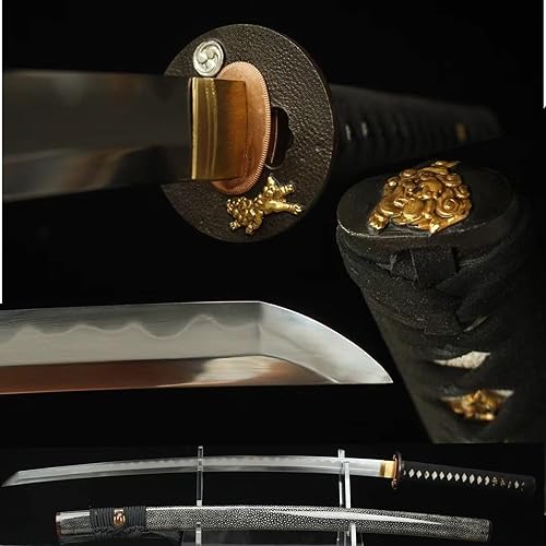 HERO SWORD Espada katana de rey león hecha a mano de arcilla auténtica templada, acero plegado, espada samurái japonesa avanzada de 41 pulgadas disponible en Yaxa Colombia