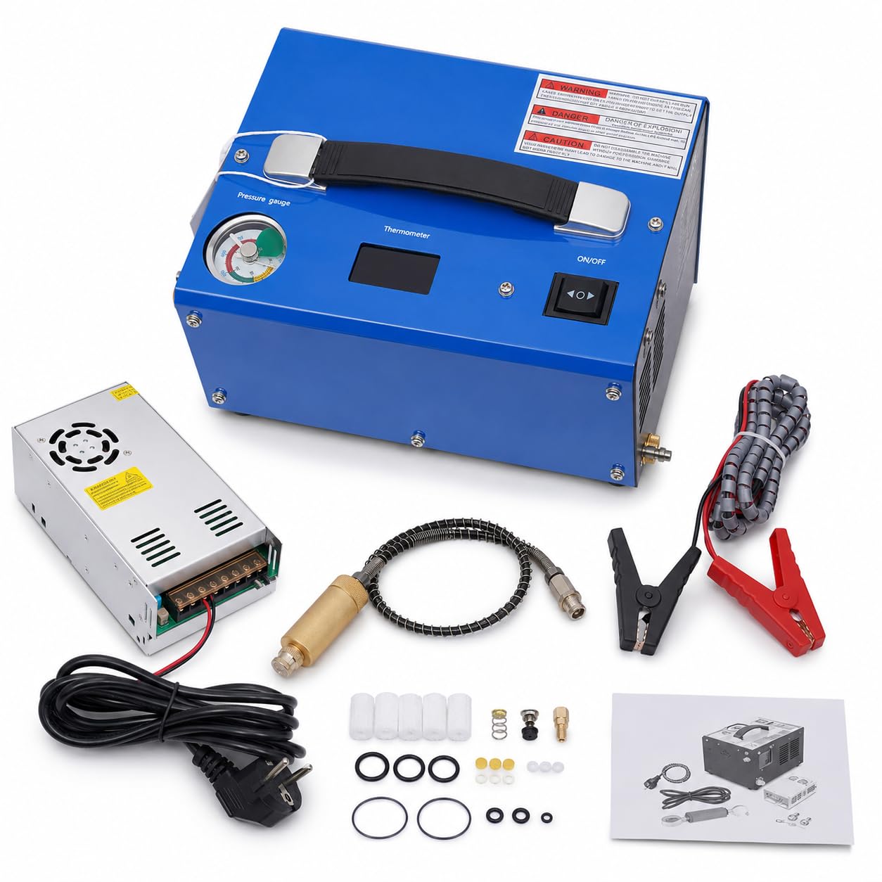 PCP Compressore Automatico 4500psi 300 bar 250W Auto Stop Pompa ad Alta Pressione