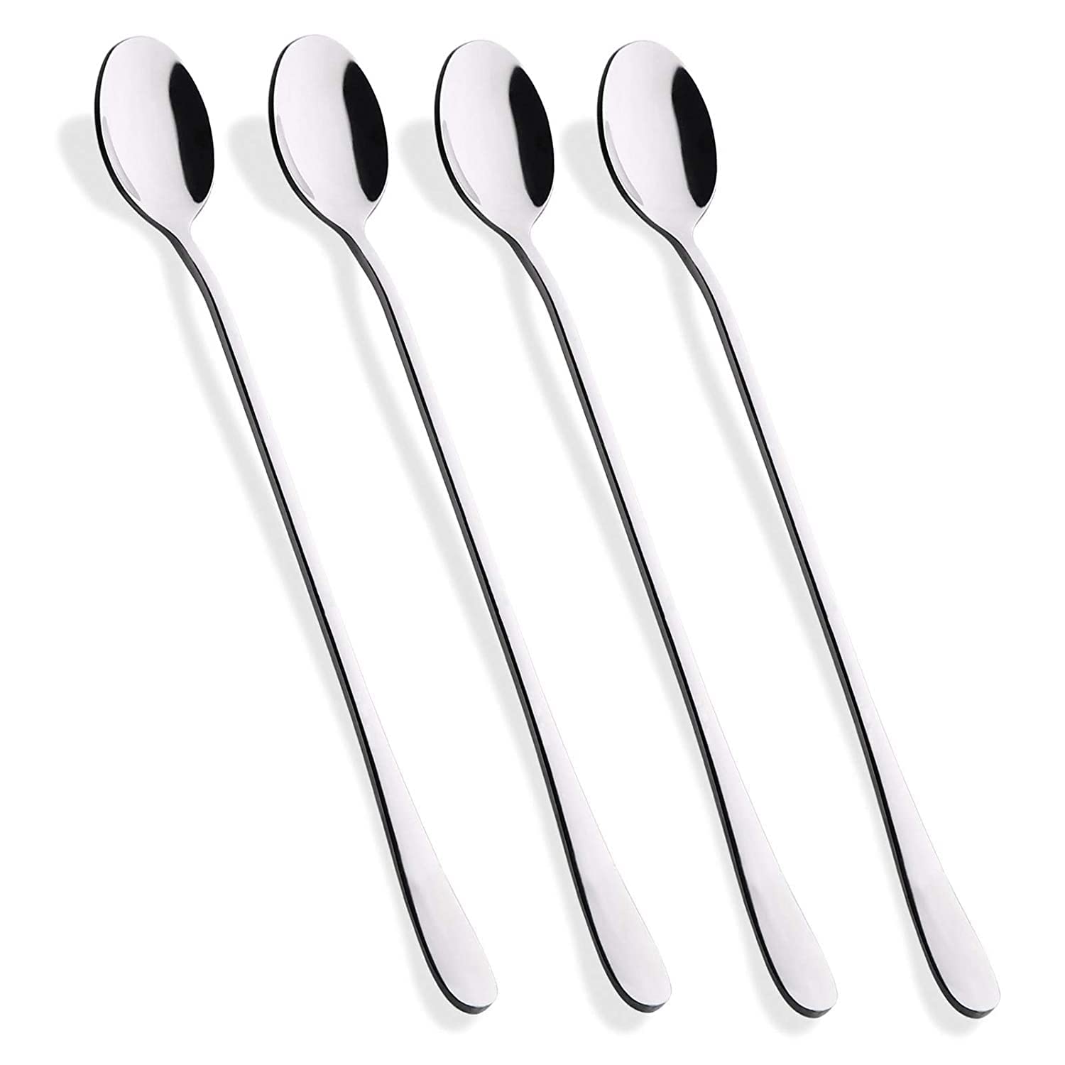 Convay Long Handle Iced Tea Spoon, Coffee Mixing Spoon,Ice Cream Spoon, Stainless Steel Cocktail Stirring Spoons, Set of 4