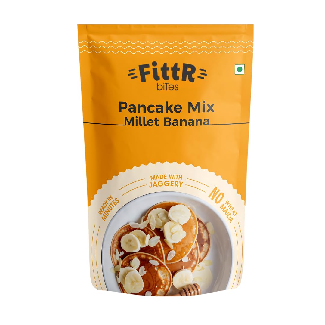 FittR Bites Oats & Millets Banana Pancake Mix, No maida, No wheat, No refined sugar, 150 gm (B0CXXXRLFB) Amazon Price History, Amazon Price Tracker