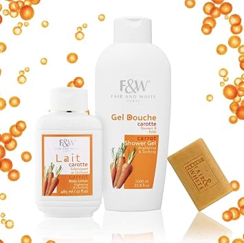 FAIR & WHITE Original Exfoliating Soap - Repairing & Nourishing, 200g / 7oz with Carrot Oil
