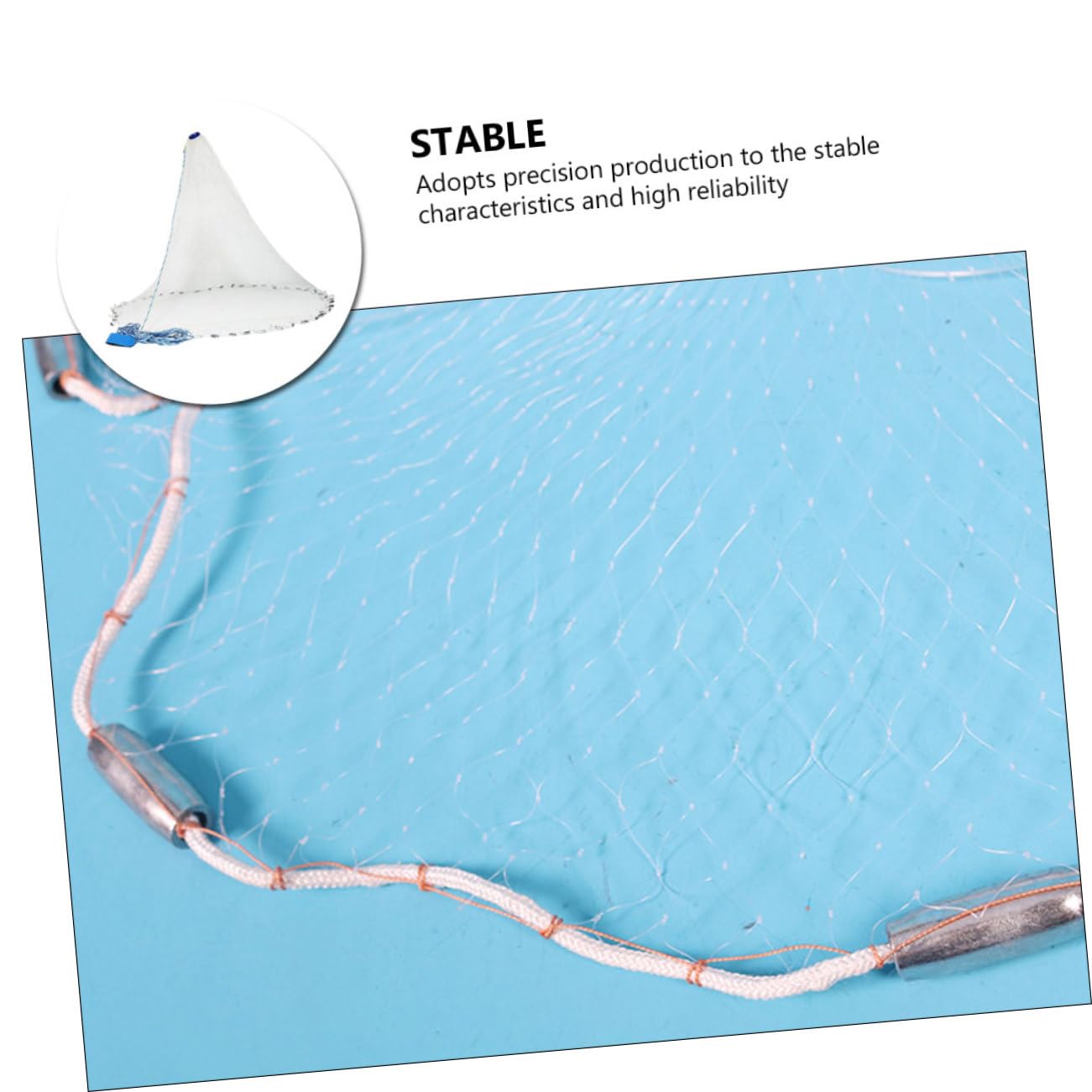 VANZACK Retino per Pesca a Mano Rete Maglia Piccola in Plastico e Corda Resistente, Retino per Pesci Facile da Pulire ad Alta Affidabilità per Pesca All'aperto